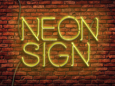 Neon Sign typography