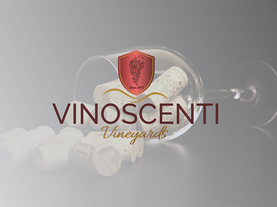Vinoscenti Logo branding design illustration typography