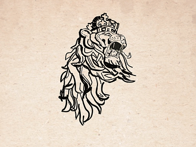 Queens Beasts. The Lion Icon icon illustration vector