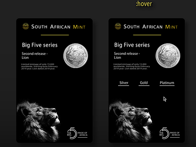 Silver coins web product cards