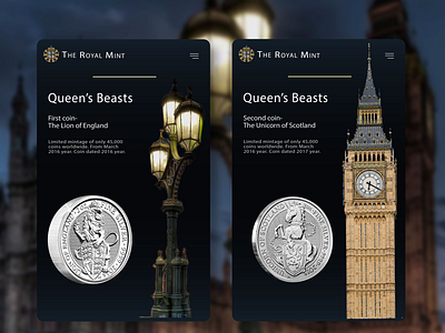 Silver coins product cards