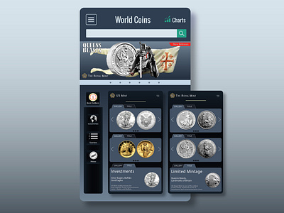 Mobile version of coins web site