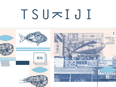 Tsukiji branding composition design fishmarket food