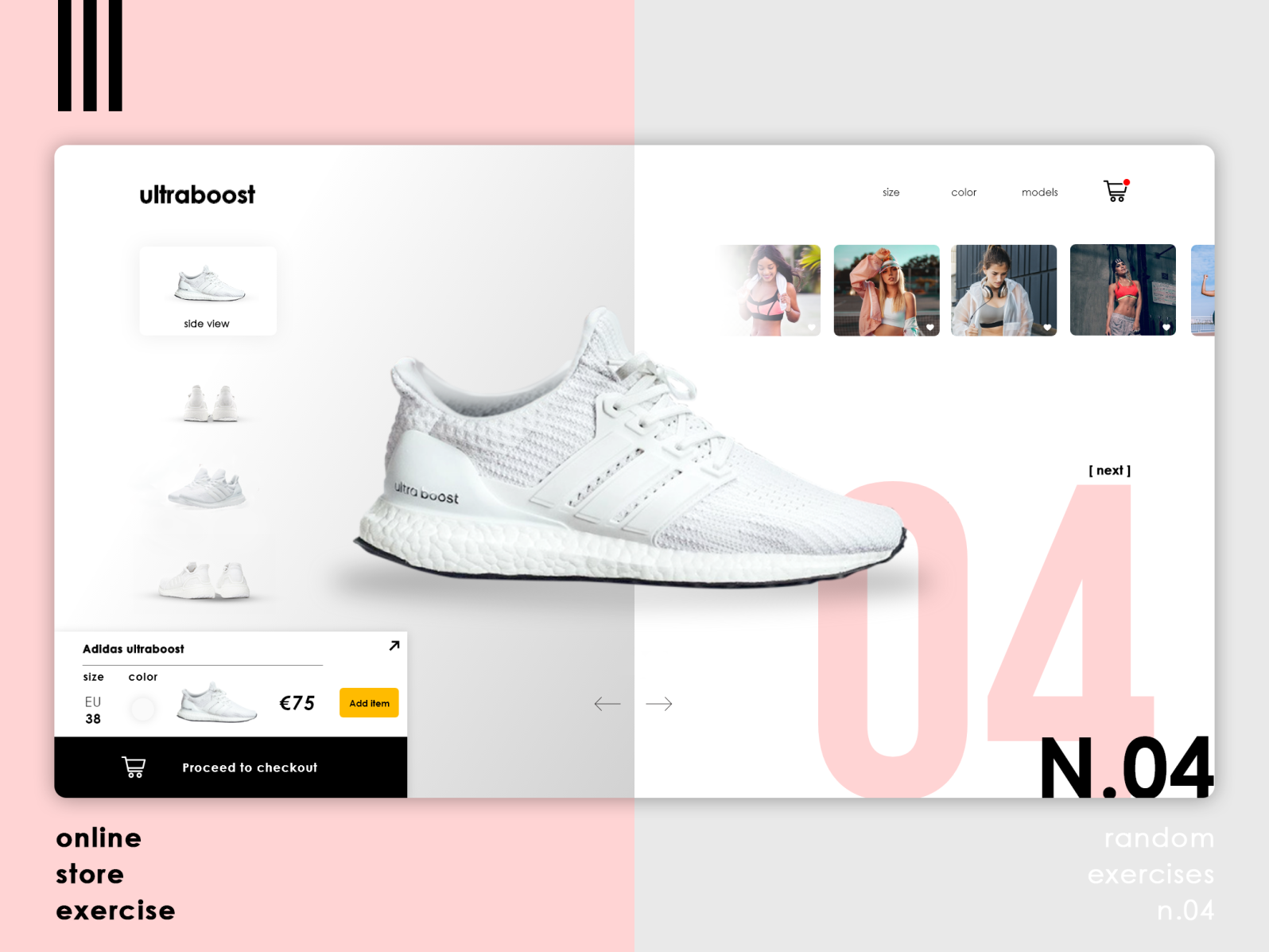 Adidas ultraboost product page by Antonio Garcia on Dribbble