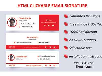 clickable html email signature clickablesignature design email design email signature gmailsignature signature