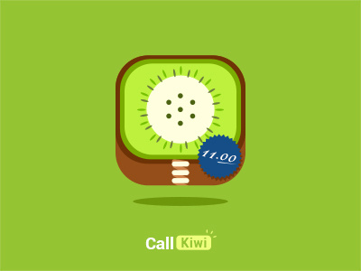 Call fruit icon kiwi