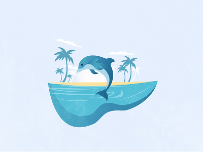 Dolphin fish animation art calendar design flat illustraion illustration illustration art illustrator vector