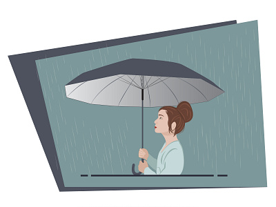 Rainy atmosphere animation art calendar design flat illustration illustration art illustrator logo vector