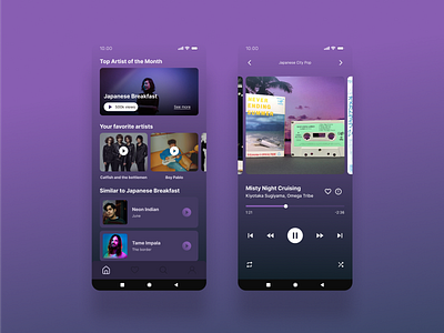 Music Player App – UI Exploration