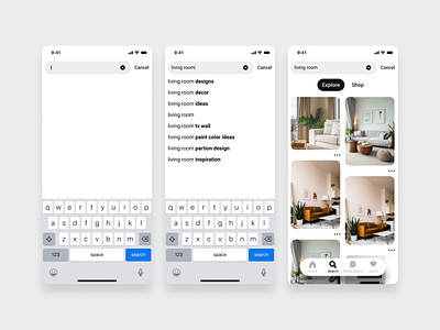 Search – UI Exploration app app design dayliui design ui ui design ux