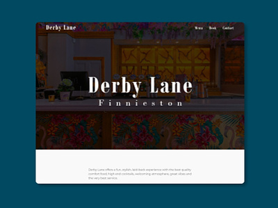 Derby Lane Website restaurant web design wordpress