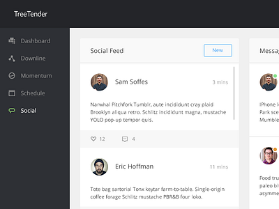 Social feed minimalism social social media ui user experience user interface ux