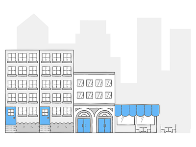 City Buildings | Illustration building cafe city home illustration office vector