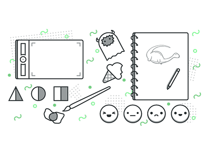 "Illustration" Site Illustration drawing emoji icon illustration shapes sketch vector