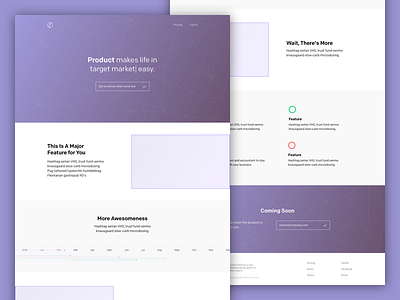 Sales Page geometric landing page minimal purple sales