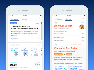Financial Dashboard app budget dashboard expenses finance icons illustration income ios mobile ui ux