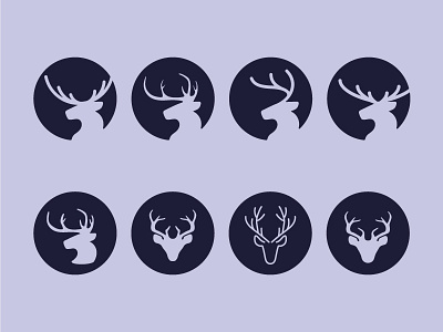 Oh Deer badge blue branding deer icon logo minimal outdoors