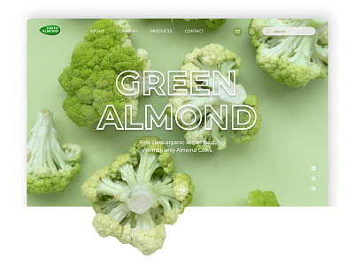 Green Almond | Concept design | DAILY 03 branding design flat landing page ui web web design web designer website
