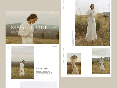 Magnifique | DAILY 02 | Concept design branding design landing page ui web website