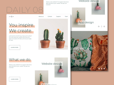 DAILY08 | Cactus Mode ON | Concept website branding cactus design figmadesign landing page minimal ui web web design web designer website