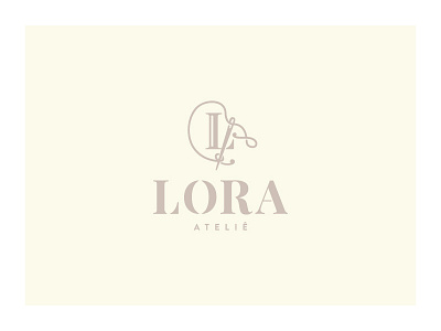 Lora Atelier Logo atelier fashion la la logo logo needle symbol