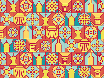 Santa Tereza Tiles colorful colors pattern shapes tiles
