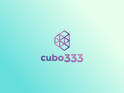 Cubo333 colorful cube geometric logo