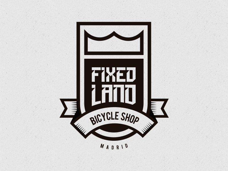 Fixedland Badge badge bikes fixed fixed gear fixie logo madrid