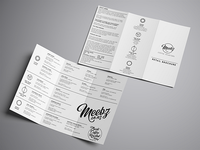 Meebz Coffee Roasters Tri-fold Brochure adobe illustrator adobe photoshop branding brochure brochure design brochure layout brochure tri fold coffee design graphic design new zealand tri fold tri fold brochure typography vector