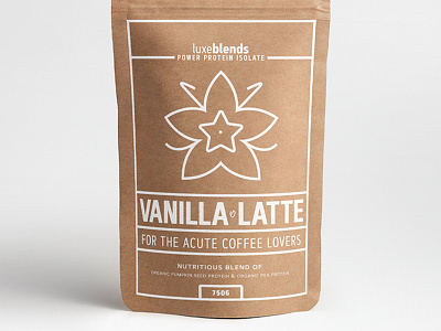 Luxeblends "Vanilla Latte" Protein Powder Concept #4
