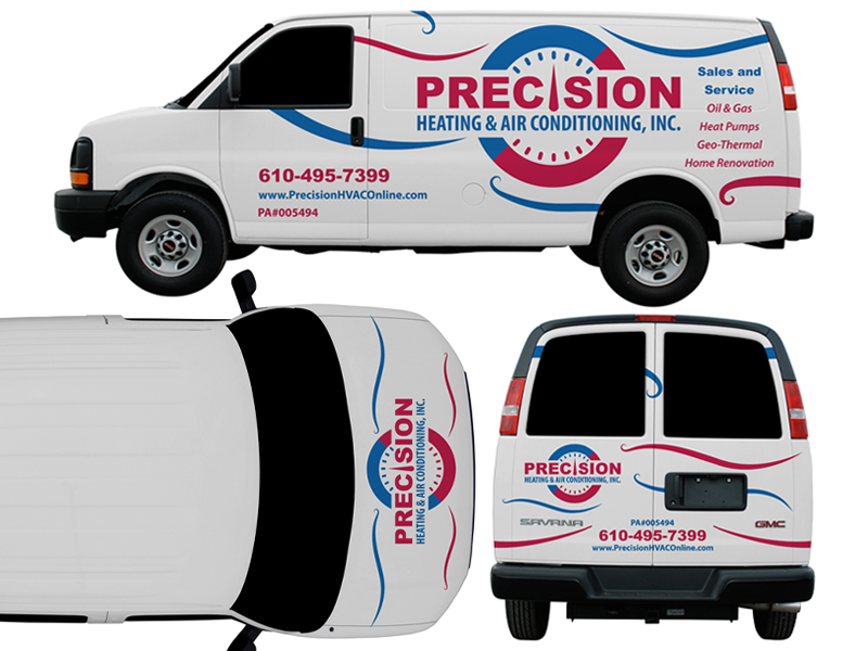 Precision Heating & Air Conditioning Van Wrap by Nick B. on Dribbble