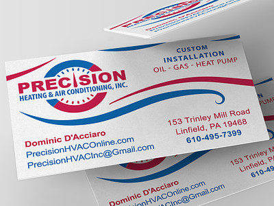 Precision Business Card adobe illustrator air conditioning business card business card design business cards heating hvac industry vector vector art vector illustration