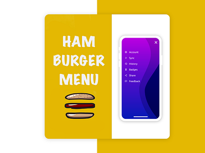 Hamburger Menu adobexd app composition design hamburger hamburger menu minimal ui