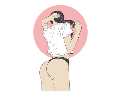 Beautiful Sexy Fitness Girl With Gorgeous Booty adobe ass black booty butt cute design dribbble dribbble best shot erotic girl illustration lettering perfect pink pretty sexy shutterstock stock vector