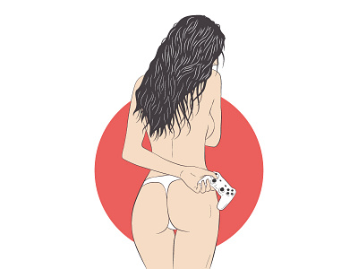 Beautiful sexy gamer girl