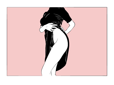 Sexy girl in black dress with perfect body adobe ass black boobs booty butt cute design dribbble erotic girl illustration naked nude pink pretty sexy shutterstock stock vector