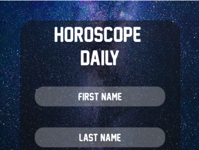 Horoscope Signup Page dailyui dailyui 001 dailyuichallenge