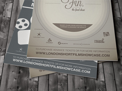 London Short Film Showcase print poster typography
