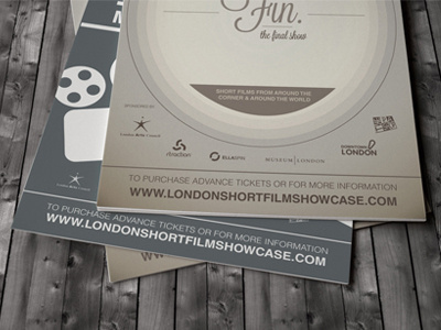 London Short Film Showcase poster print typography