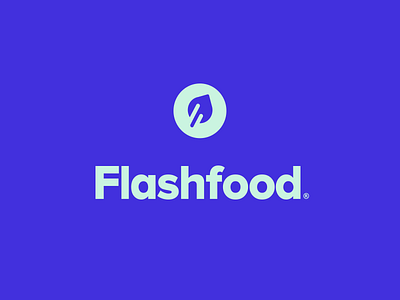 Flashfood logo ⚡️ blue branding environmental figma food foodwaste graphic design grocery identity illustrator logo purple waste