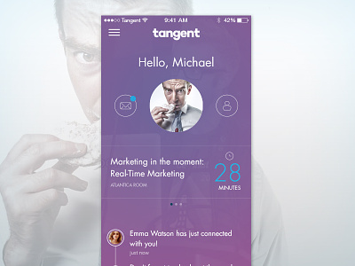 Tangent Dash dashboard interface ios iphone minimalist mobile ui user interface ux