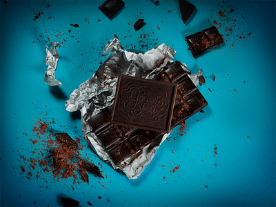 For the love of chocolate art direction blue branding chocolate food photography food styling handlettering moody nji media photography photoshop valentines day