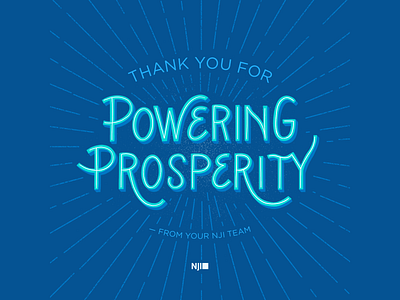Powering Prosperity blue handlettering intuit lettering nji power procreate prosperity thank you page