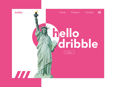 Hello Dribble debut design dribbble follow hello type typography ui ux web website website concept