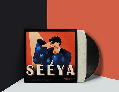 Vinyl Cover-SEEYA artist flat illustration graphic illustration record label singer vinyl cover vinyl record
