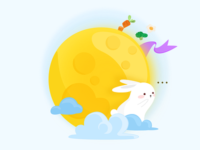 The Mid-Autumn festival eve 2015 graphic holiday illustrator mid autumn festival moon rabbit sketch