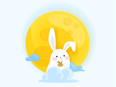 The Mid-Autumn Festival 2015 graphic holiday illustrator mid autumn festival moon rabbit sketch