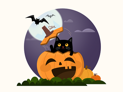 Happy Halloween 2015 cat ghost graphic halloween holiday illustrator pumpkin sketch