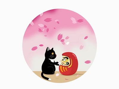 Make a wish - Damour cat damour graphic illustrator japan sketch travel