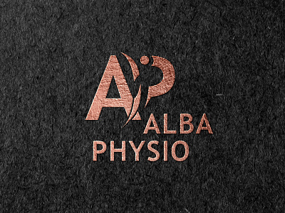 Alba Physio logo black branding design elotta elottadesign graphic graphic design logo logo design logodesign physiotherapist physiotherapy rosegold